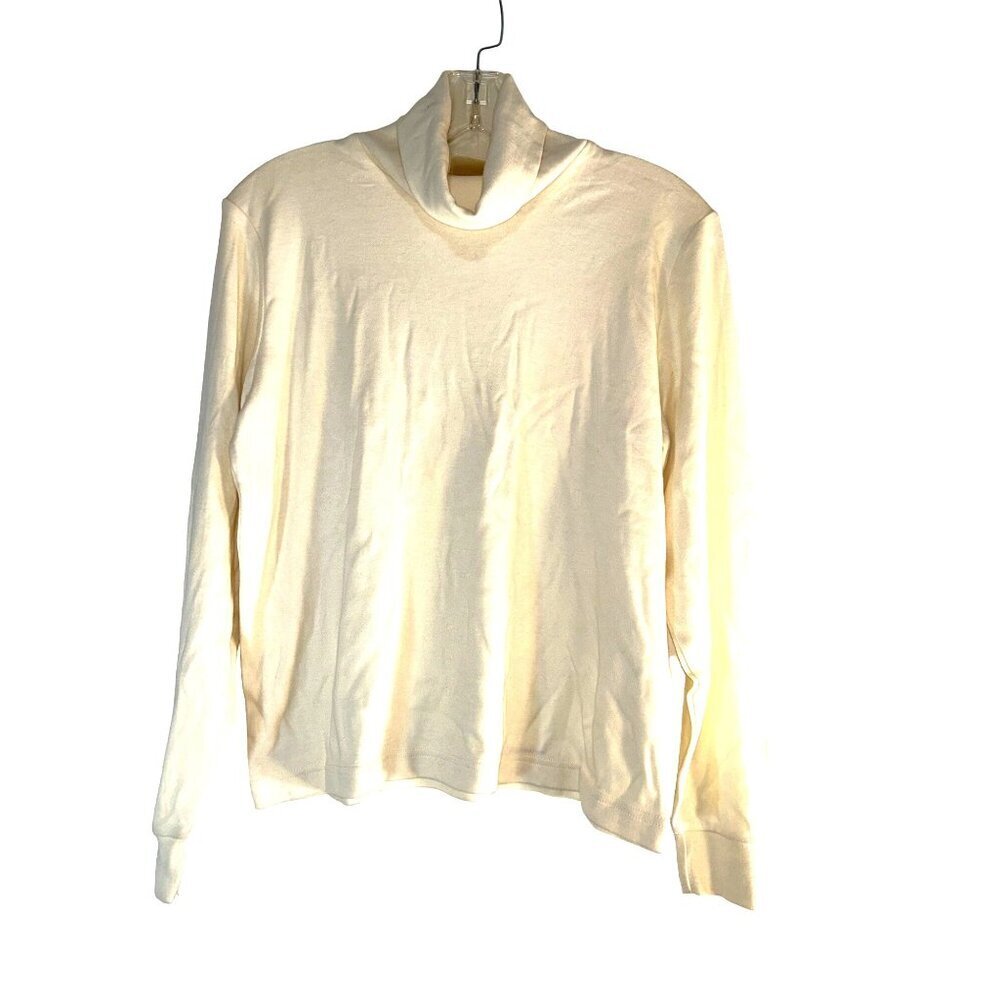 Baxter & Wells Womens Top Turtleneck Off White Size P/M